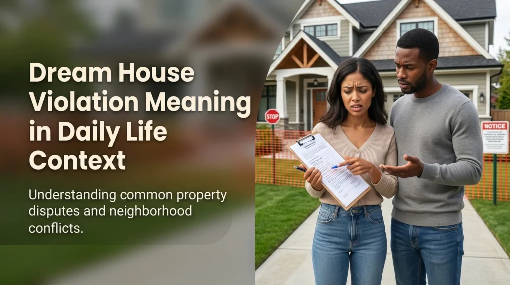 Dream House Violation Meaning in Daily Life Context