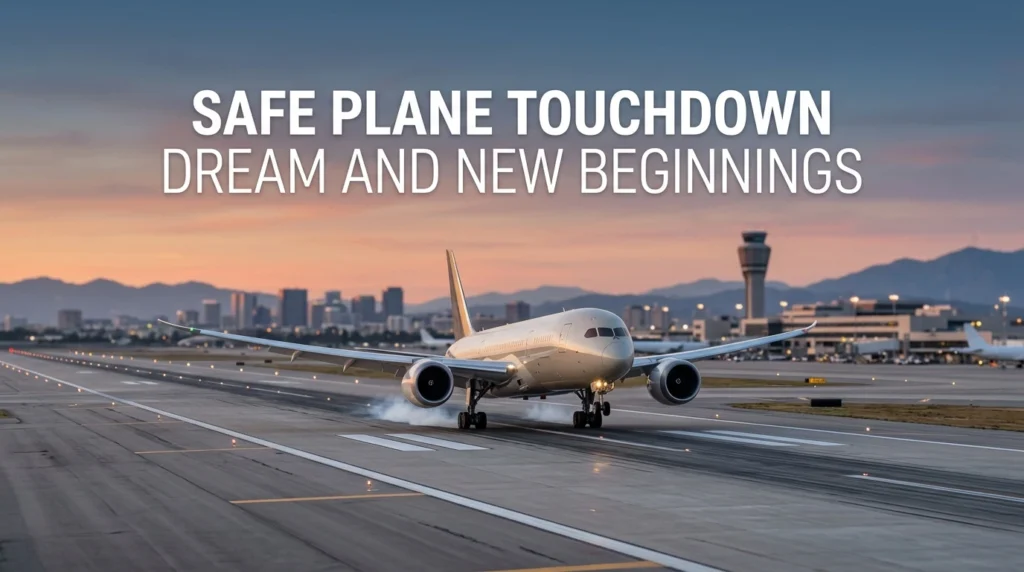 Safe Plane Touchdown Dream and New Beginnings